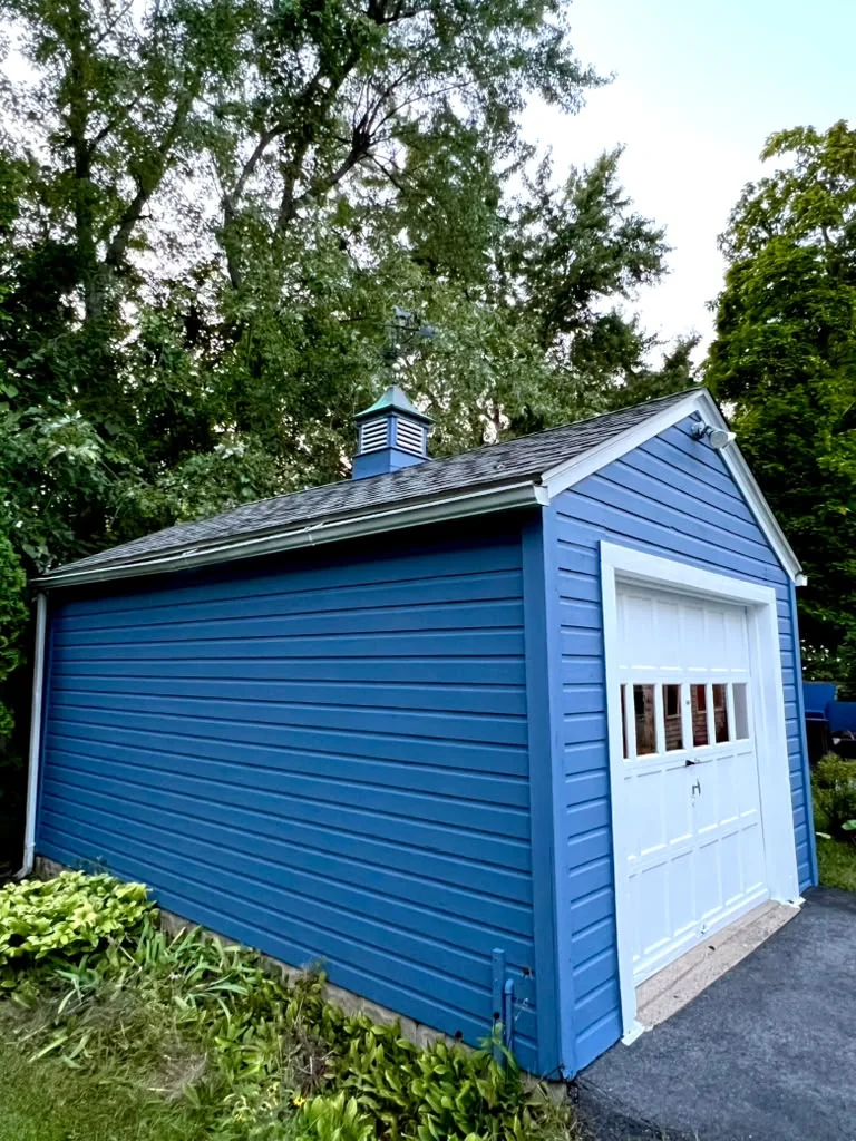Garage exterior finish